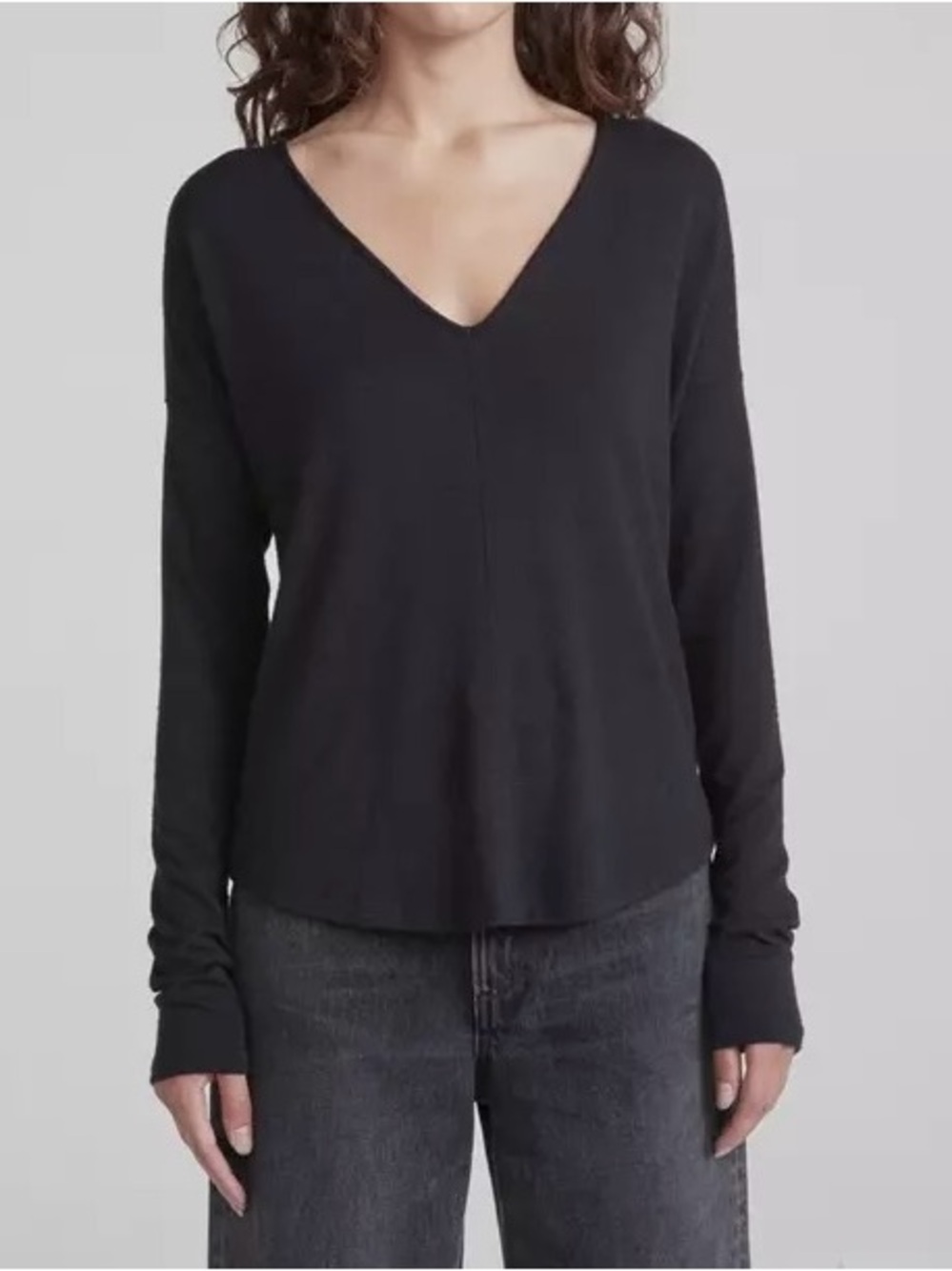 Rag & Bone The Knit Vee Long Sleeve Tee